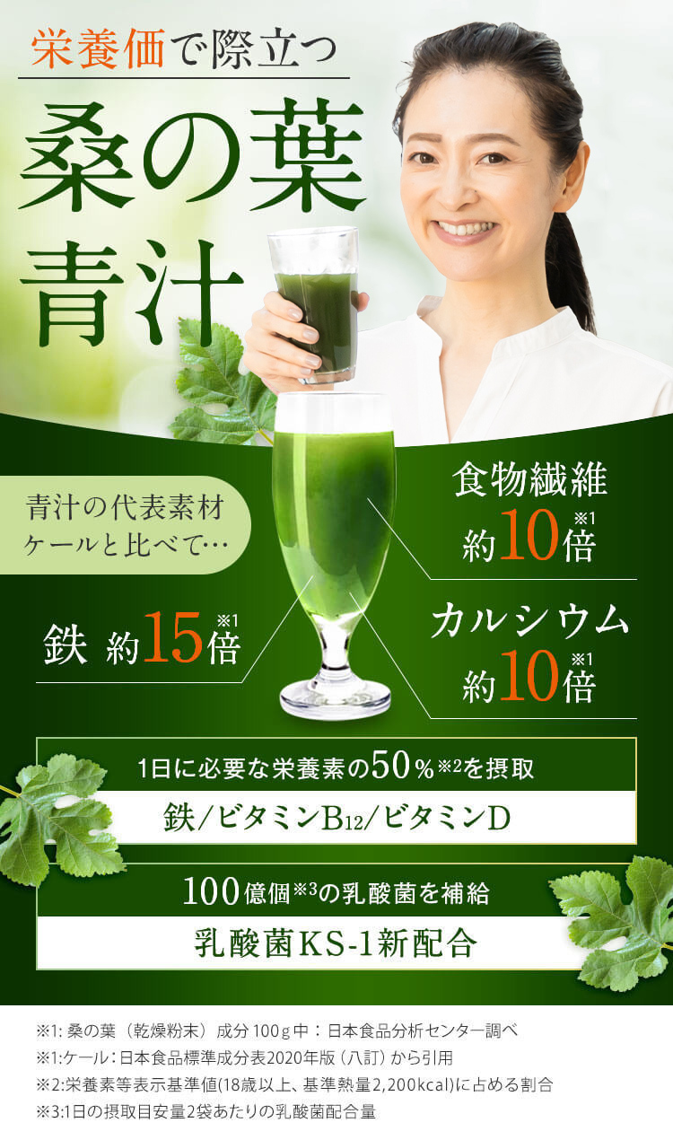 おいしい桑の葉青汁 「飲む」青汁習慣で健やかな毎日