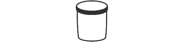 豆乳500～1000mlを、容器(フタ付き)に入れる。